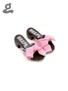 Pink Sleeve Wooden Sandals