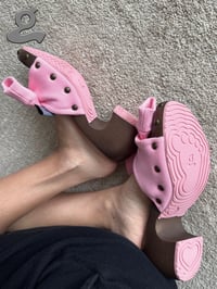 Image 3 of Pink Sleeve Wooden Sandals