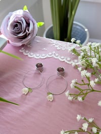 Image 1 of Lily Hoops (Silver)