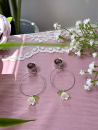 Image 2 of Lily Hoops (Silver)