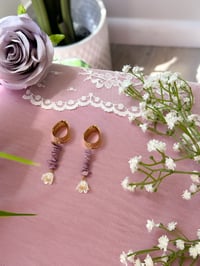 Image 1 of Amethyst Lily Drops (Gold)