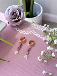 Image 3 of Amethyst Lily Drops (Gold)