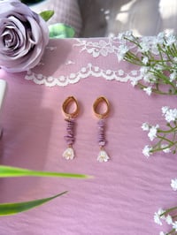 Image 4 of Amethyst Lily Drops (Gold)