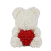 Beige Heart Rose Bear