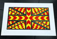 Image 1 of UNION JACKED - UNDER CONSTRUCTION - 1 off HAND PAINTED Colour Way 