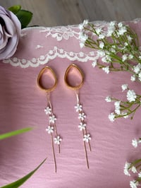 Image 3 of Long Flower Tassel Dangles (Gold)