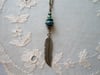 Feather Pendant Necklace on 24" Chain