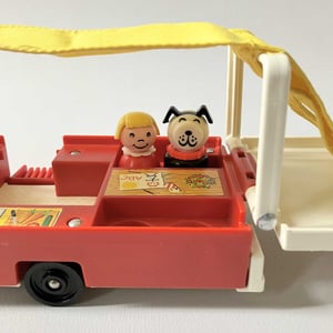 Image of Play Family Car & Camper Fisher Price