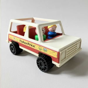 Image of Play Family Car & Camper Fisher Price