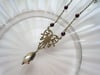 Art Nouveau Pearl Drop Pendant on 18" Chain