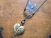 Victorian Rose Locket Pendant on 18" Chain