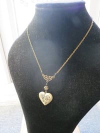 Image 2 of Victorian Rose Locket Pendant on 18" Chain