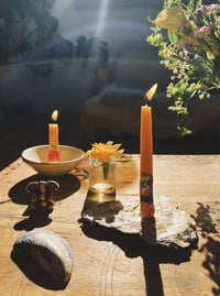 Image 3 of the flower spell / beeswax prayer candles 