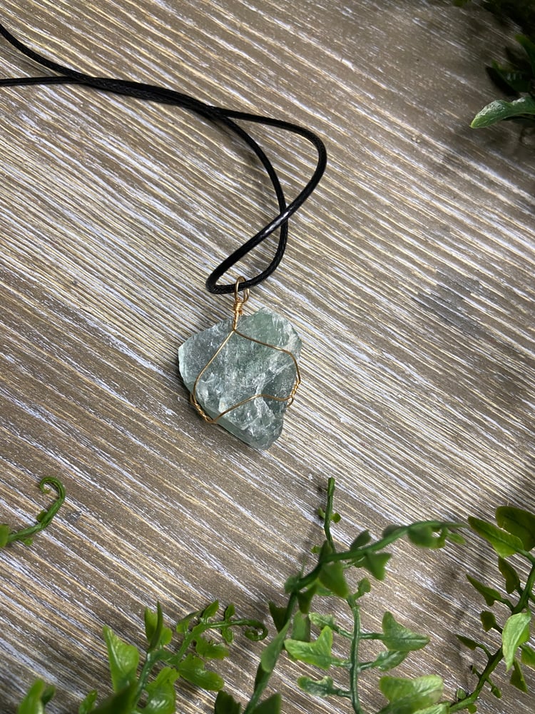 Image of Fluorite Wire Wrapped Necklace