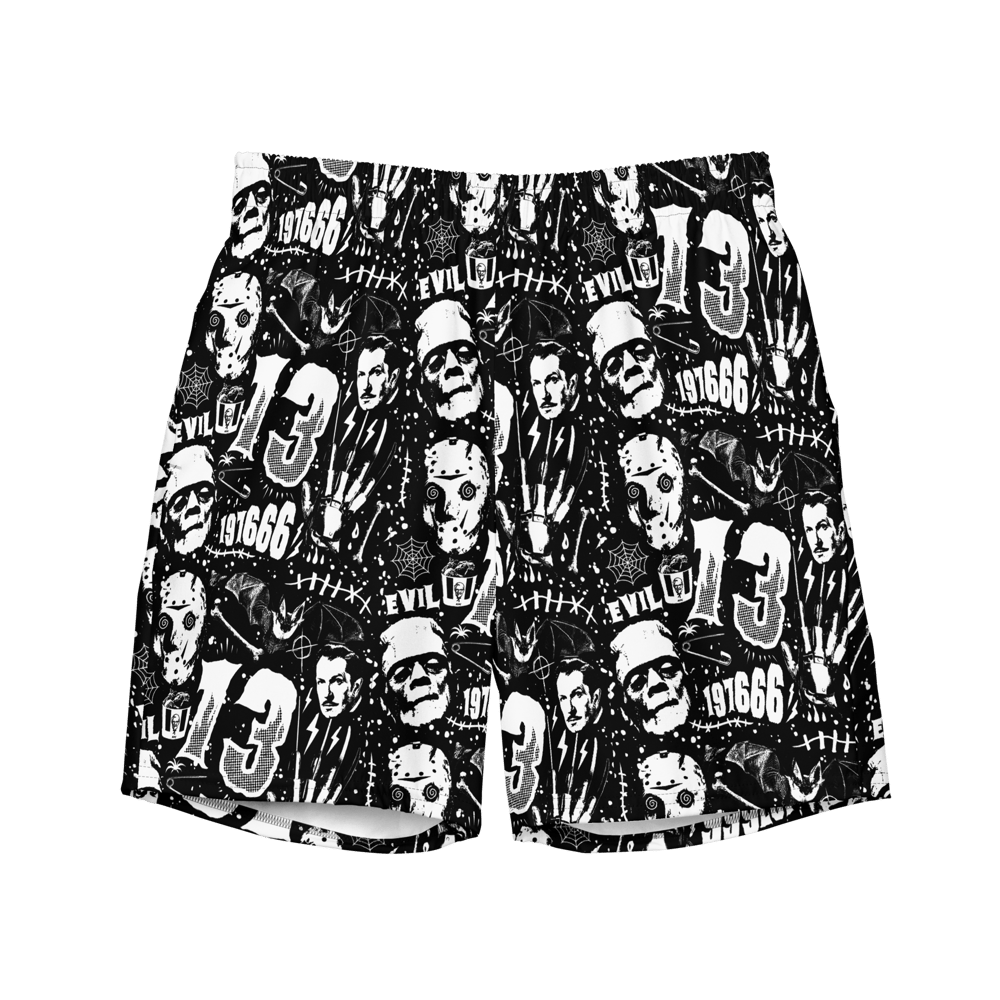 WEDNESDAY 13 "SLASHER" SWIM SHORTS