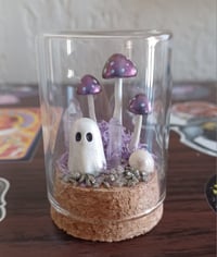 Image 4 of Ghost Terrarium With Purple Mushrooms