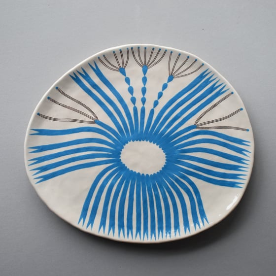 Image of Blue Sea Plant Plate