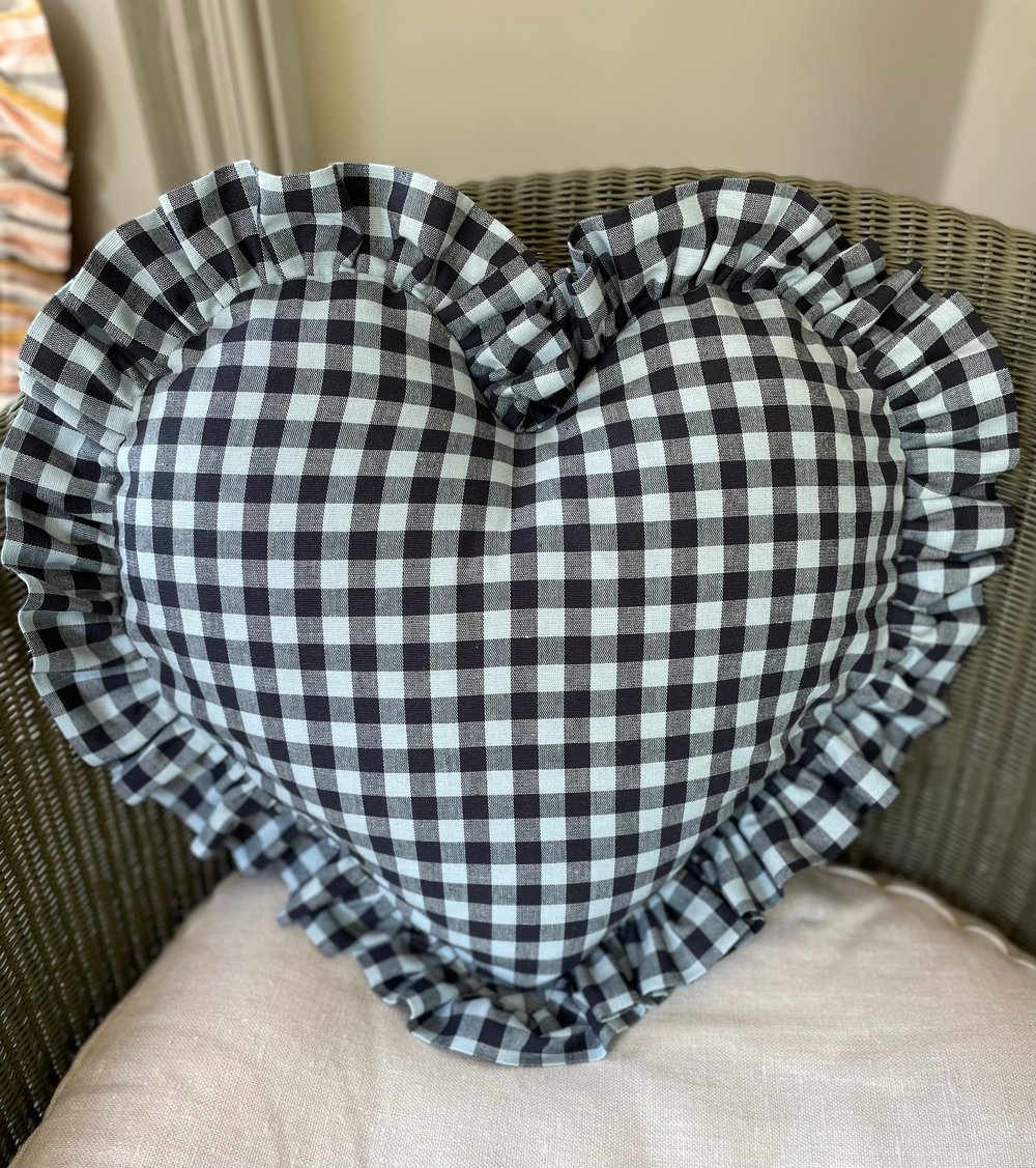 Image of Heart Cushion - Laura Ashley Vintage fabric