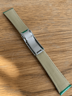 Image of ROLEX top quality 20mm genuine leather gents watch strap bracelet band 2/tone,new