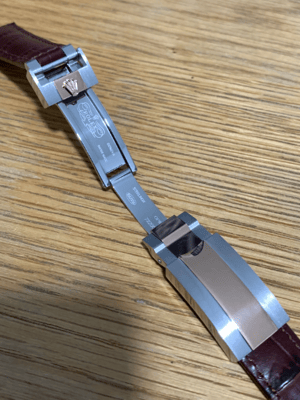 Image of ROLEX top quality 20mm genuine leather gents watch strap bracelet band 2/tone,new,