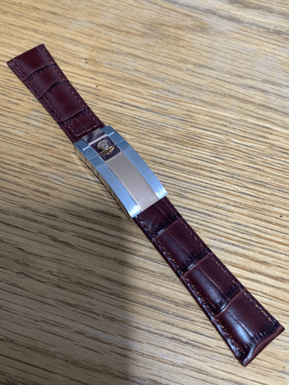 Image of ROLEX top quality 20mm genuine leather gents watch strap bracelet band 2/tone,new,