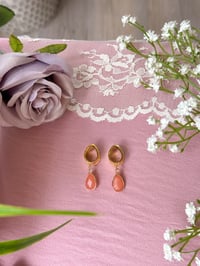 Image 1 of Sunset Chalcedony Angel Tears (Gold)