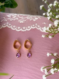 Image 3 of Light Purple Glass Angel Tears (Gold)
