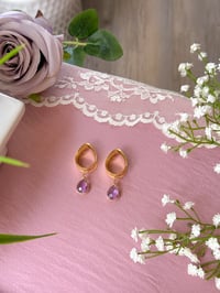 Image 4 of Light Purple Glass Angel Tears (Gold)
