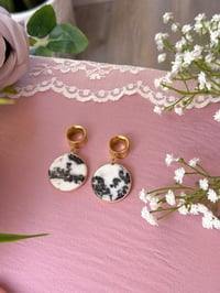 Image 1 of Zebra Jasper Slices (Gold)