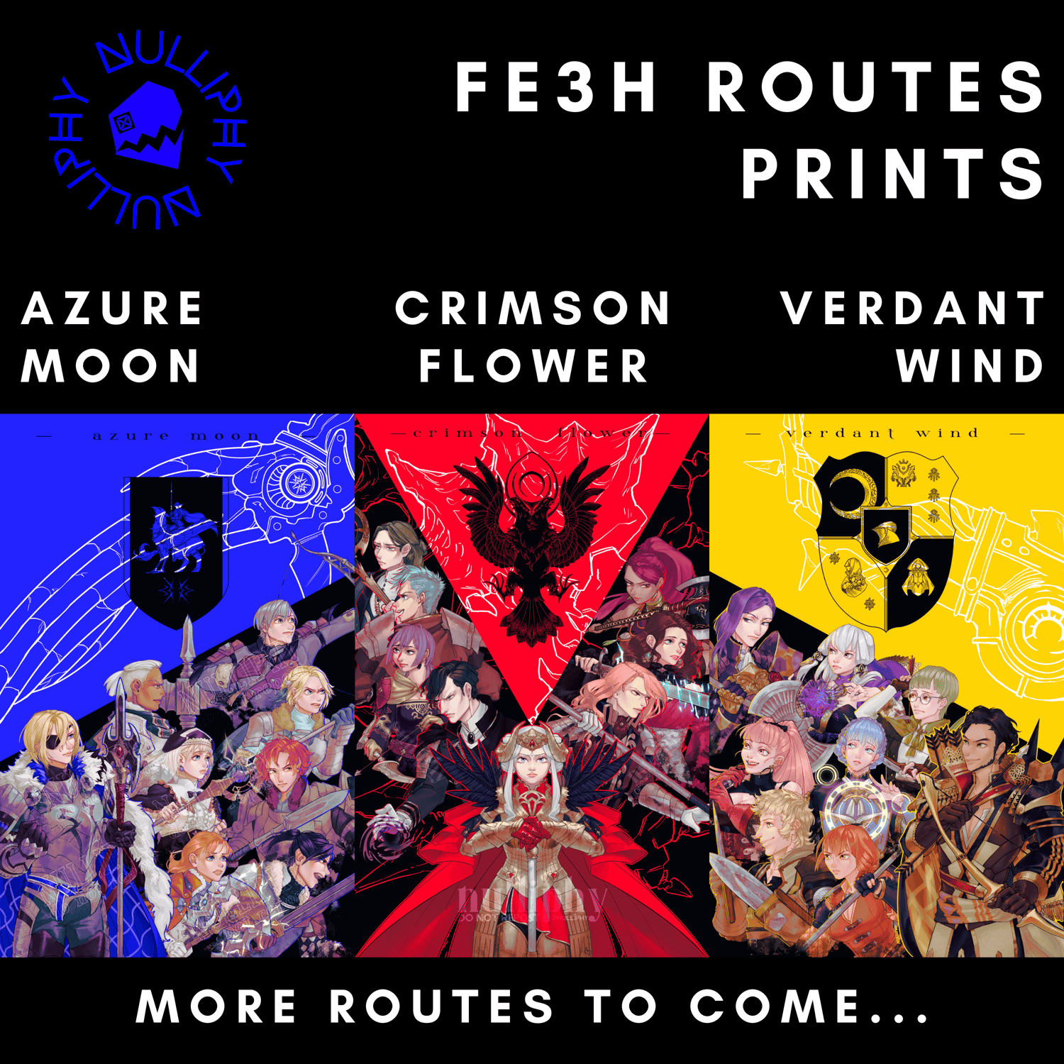 Fire Emblem Three Houses ROUTE Prints NULLIPHY fire-emblem-three-houses-route-prints-nulliphy