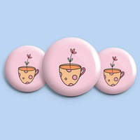 Tea cup flower badges 