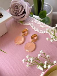 Image 1 of Pink Aventurine Slices (Gold)