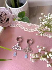 Image 2 of Umbrella Moth Dangles (Silver)