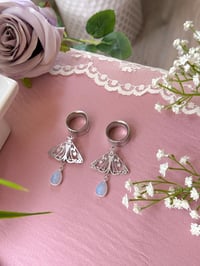Image 1 of Umbrella Moth Dangles (Silver)