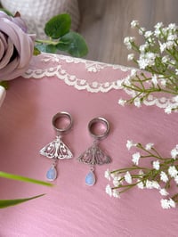 Image 4 of Umbrella Moth Dangles (Silver)