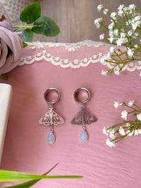 Image 3 of Umbrella Moth Dangles (Silver)