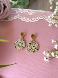 Image 3 of Dalmatian Jasper Slices (Gold)