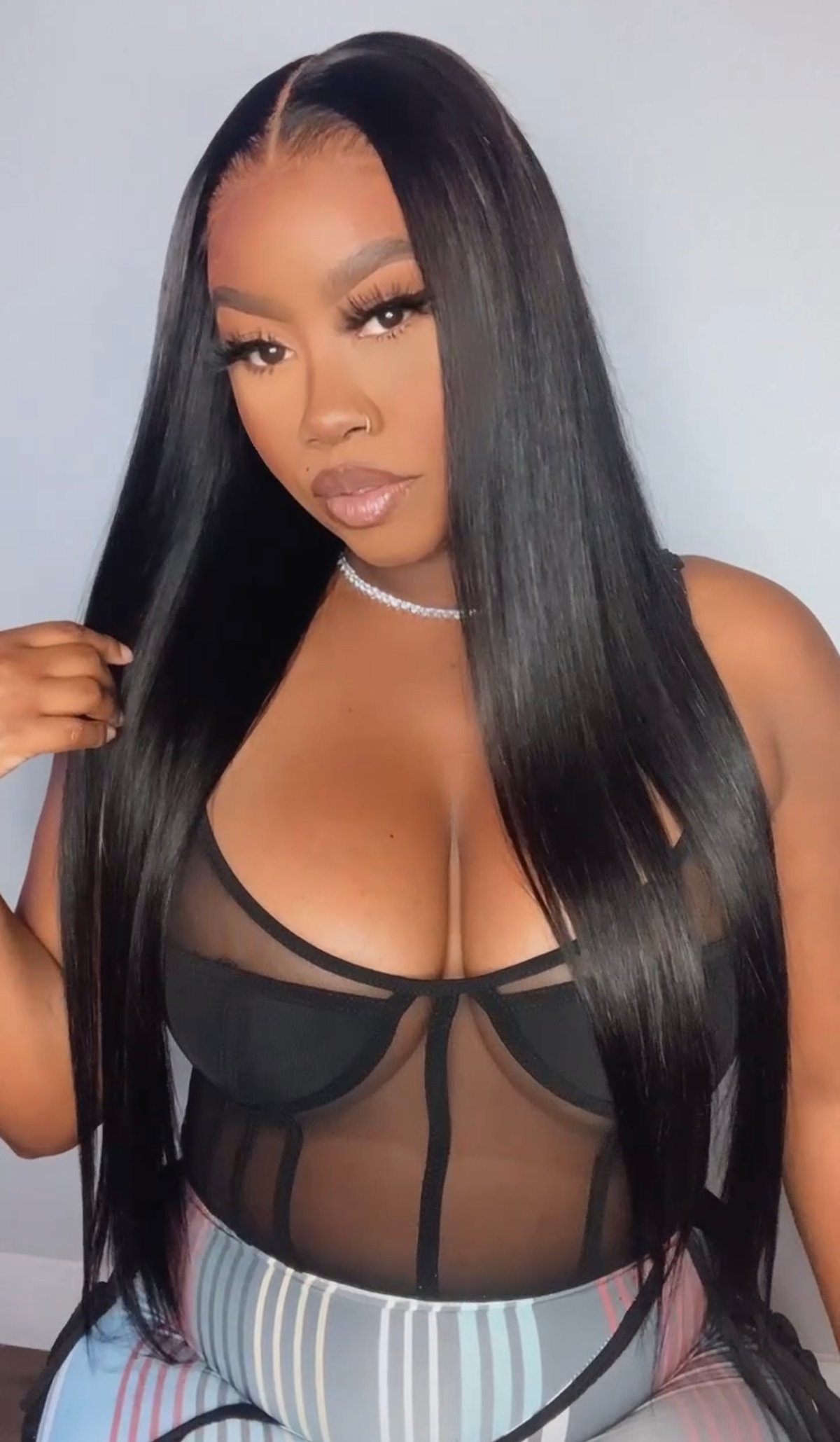 Image of Straight 5”x5” Lace Front Wig in 24”