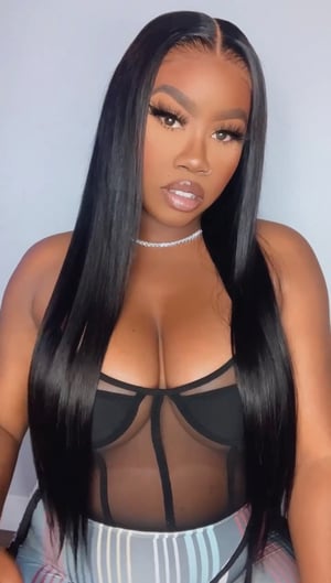 Image of Straight 5”x5” Lace Front Wig in 24”