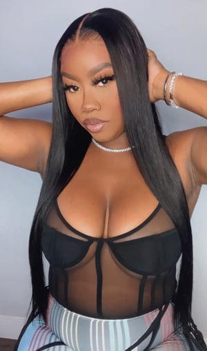 Image of Straight 5”x5” Lace Front Wig in 24”