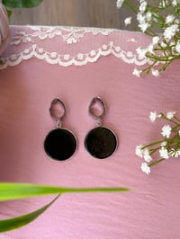 Image 2 of Dark Green Tiger’s Eye Slices (Silver)
