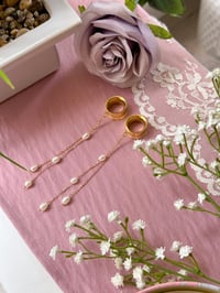 Image 5 of Double Dangly Pearls (Gold)