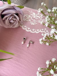 Image 1 of Dainty Pearl Drops (Silver)