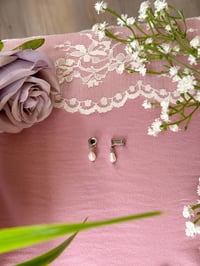 Image 2 of Dainty Pearl Drops (Silver)