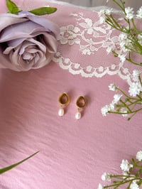 Image 4 of Dainty Pearl Drops (Gold)