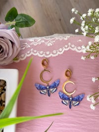 Image 2 of Purple Skull Moon Moths (Gold)