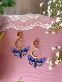 Image 1 of Purple Skull Moon Moths (Gold)