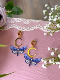 Image 3 of Purple Skull Moon Moths (Gold)