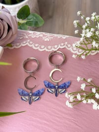 Image 2 of Purple Skull Moon Moths (Silver)