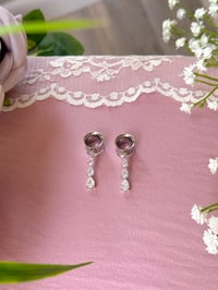Image 1 of Dainty Diamond Drops (Silver)